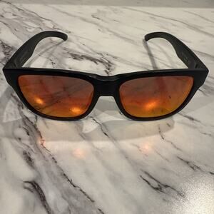 Smith Lowdown Slim 2 Matte Black Sunglasses 53-16-145 Red Polarized Lens